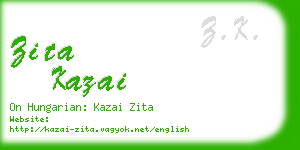 zita kazai business card